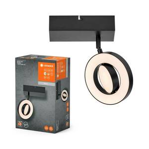 LEDVANDE Saturn CCT LED fali spotlámpa, kapcsoló, fekete kép