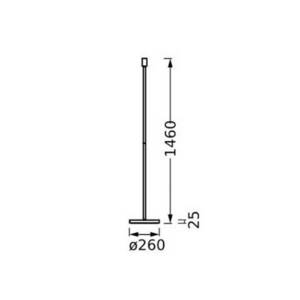 LEDVANDE állólámpa Decor Stick E27, magasság 146cm, sötétszürke kép