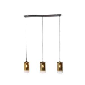 Ventotto függőlámpa, fekete/arany, hossza 105 cm, 3-lámpás üveg kép