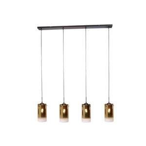 Ventotto függőlámpa, fekete/arany, 125 cm hosszú, 4 lámpás. kép