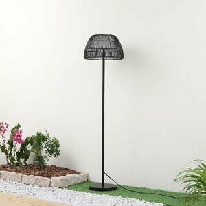 Lucande LED kültéri állólámpa Heribio, fekete, vas, 153 cm kép