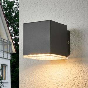 Sötétszürke LED kültéri fali lámpa Lydia kép