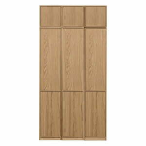 Natúr színű moduláris könyvespolc tölgyfa dekorral 120x243 cm Modulair – vtwonen kép