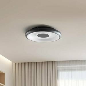Lindby Smart Lynden LED-es mennyezeti lámpa Ø 38cm fekete RGB Tuya kép
