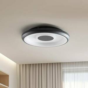 Lindby Smart Lynden LED-es mennyezeti lámpa Ø48cm fekete RGB Tuya kép