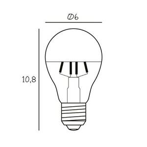 LED tükör lámpa Arbitrary E27 arany 3.5W 2700K dimmelhető kép