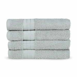 Világosszürke frottír pamut törölköző szett 4 db-os 50x100 cm – Good Morning kép
