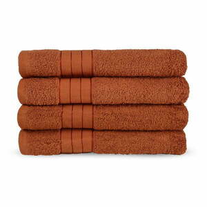 Téglavörös frottír pamut törölköző szett 4 db-os 50x100 cm – Good Morning kép
