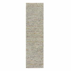 Krémszínű kézi szövésű gyapjúkeverék futószőnyeg 60x230 cm Minerals – Flair Rugs kép