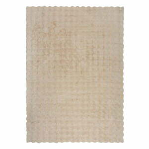 Krémszínű szintetikus szőrme szőnyeg 80x150 cm Waffle Faux Fur – Flair Rugs kép