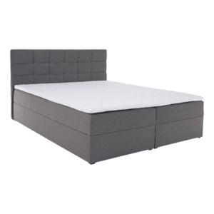Boxspring ágy, 160x200, szürke szövet, KAMILIA kép
