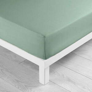 Zöld gumis pamut lepedő 90x190 cm Lina – douceur d'intérieur kép