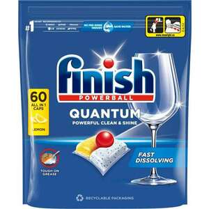 Finish Quantum All in 1 Lemon Mosogatógép kapszula 60db + Ajándék... kép