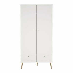 Fehér ruhásszekrény 99x200 cm Bodo – Tvilum kép