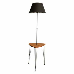 Fekete-natúr színű állólámpa textil búrával (magasság 147 cm) – Opviq lights kép