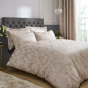 Bézs kétszemélyes-hosszabbított damaszt ágyneműhuzat 230x220 cm Damask Jacquard – Catherine Lansfield kép