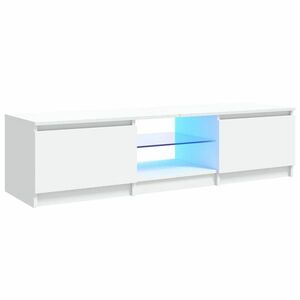 vidaXL fehér TV-szekrény LED lámpákkal 140 x 40 x 35, 5 cm kép