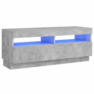vidaXL betonszürke TV-szekrény LED-lámpákkal 100 x 35 x 40 cm kép