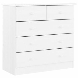 vidaXL ALTA fehér tömör fenyőfa komód 77x35x73 cm kép