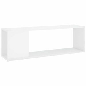 vidaXL magasfényű fehér szerelt fa TV-szekrény 100 x 24 x 32 cm kép