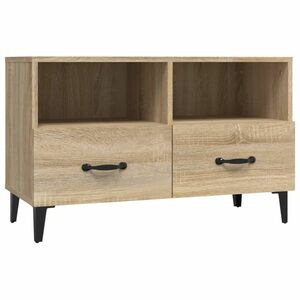 vidaXL sonoma-tölgyszínű szerelt fa TV-szekrény 80 x 36 x 50 cm kép