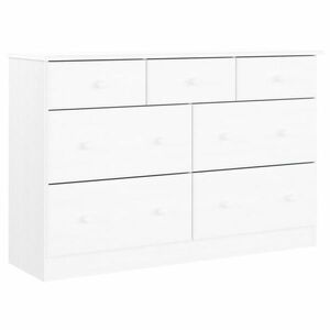 vidaXL ALTA fehér tömör fenyőfa komód 112x35x73 cm kép