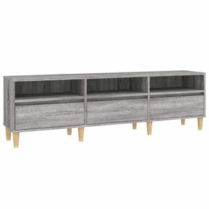 Szürke sonoma színű szerelt fa tv-szekrény 150x30x44, 5 cm kép