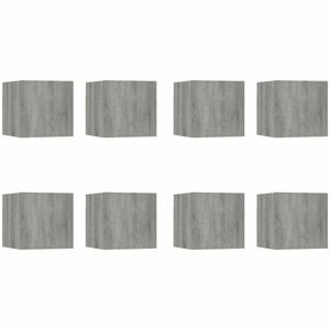 vidaXL 8 db szürke sonoma színű fali TV-szekrény 30, 5 x 30 x 30 cm kép