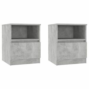 vidaXL 2 db betonszürke szerelt fa éjjeliszekrény 40 x 40 x 50 cm kép