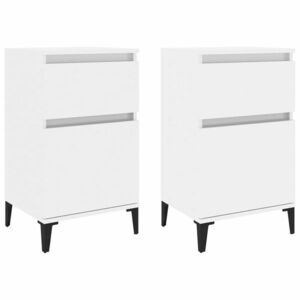 vidaXL 2 db magasfényű fehér éjjeliszekrény 40 x 35 x 70 cm kép