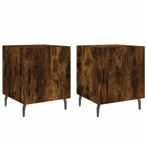 vidaXL 2 db füstös tölgy színű szerelt fa éjjeliszekrény 40x40x50 cm kép