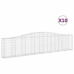 Íves horganyzott vas gabion kosár 400x30x80/100 cm kép