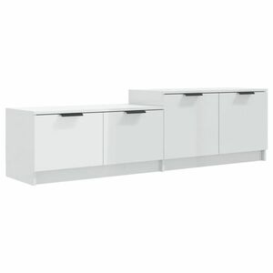 vidaXL fehér magasfényű szerelt fa TV-szekrény 158, 5x36x45 cm kép