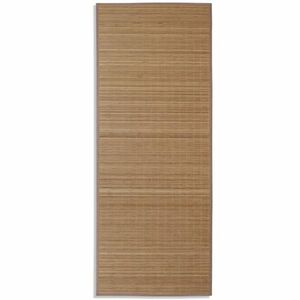 vidaXL Négyszögletes barna bambusz szőnyeg 80 x 200 cm kép