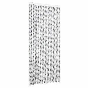 vidaXL világosszürke és sötétszürke zsenília rovarfüggöny 56 x 200 cm kép