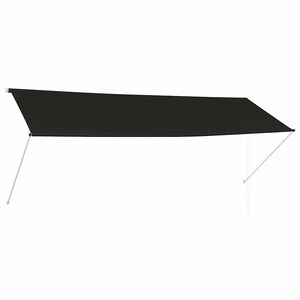 vidaXL feltekerhető antracitszürke napellenző 350 x 150 cm kép
