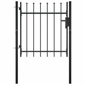 vidaXL BOXTEL ajtókerítés kapu lándzsás tetejű 100 x 75 cm kép