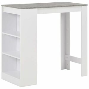 vidaXL fehér bárasztal polccal 110 x 50 x 103 cm kép