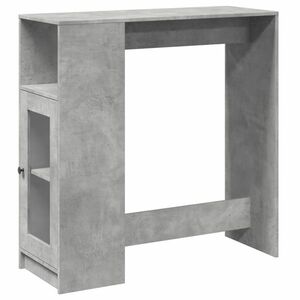 vidaXL betonszürke szerelt fa tárolórekeszes bárasztal 101x40x103, 5 cm kép