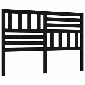 Fekete tömör fenyőfa fejtámla 156 x 4 x 100 cm kép