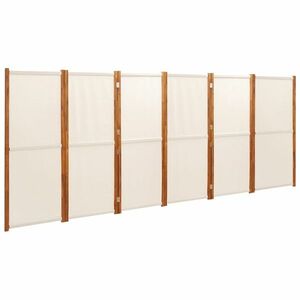 vidaXL fehér 6 paneles térelválasztó 420x180 cm kép