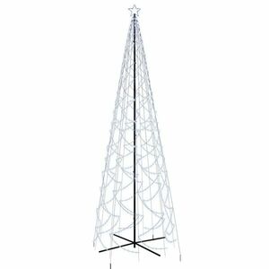 vidaXL kúp alakú karácsonyfa 1400 hideg fehér LED-del 160 x 500 cm kép