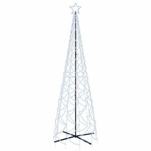 vidaXL kúp alakú karácsonyfa 500 hideg fehér LED-del 100 x 300 cm kép