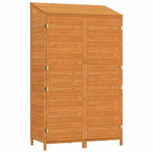 vidaXL barna tömör fenyőfa kerti fészer 102x52x174, 5 cm kép