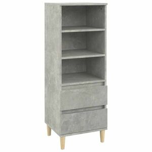 Betonszürke szerelt fa magasszekrény 40 x 36 x 110 cm kép