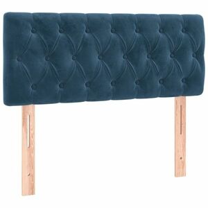 vidaXL sötétkék bársony fejtámla 100x7x78/88 cm kép