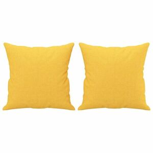 vidaXL 2 db világossárga szövet díszpárna 40 x 40 cm kép