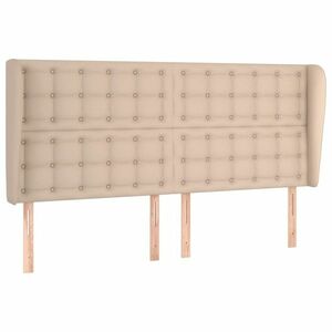 vidaXL cappuccino műbőr fejtámla szárnyakkal 203x23x118/128 cm kép