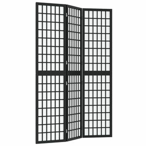 vidaXL 3 paneles fekete japán stílusú összecsukható paraván 120x170 cm kép