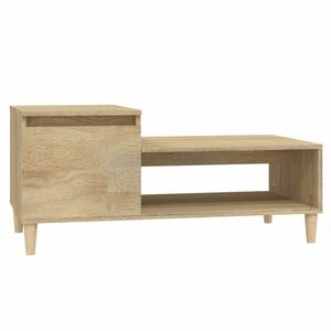 vidaXL sonoma tölgy színű szerelt fa dohányzóasztal 100 x 50 x 45 cm kép